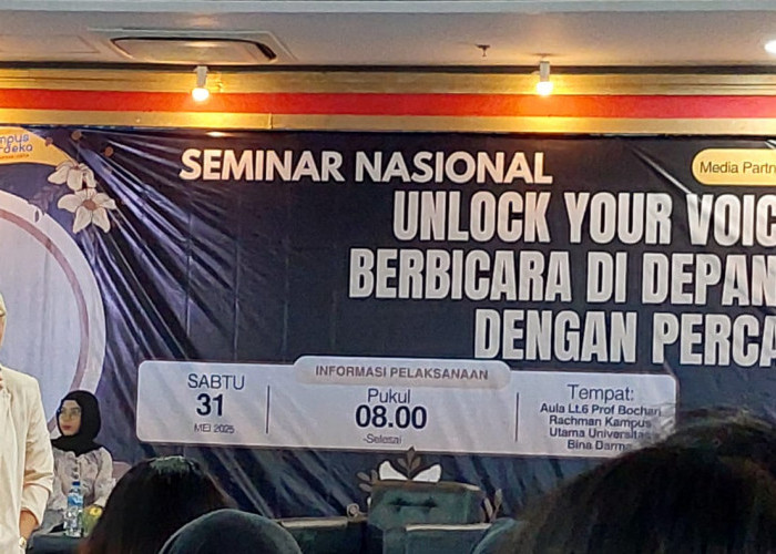 Unlock Your Voice, Seminar Nasional di Universitas Bina Darma Kupas Seni Berbicara di Depan Publik dengan Pede