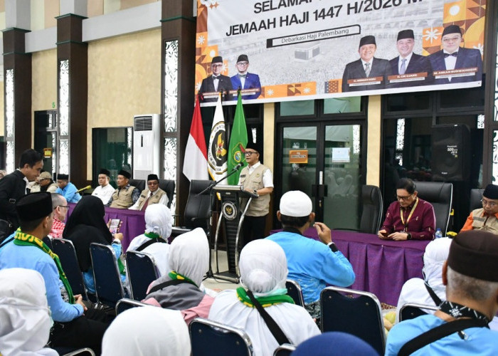 Staf Ahli Kemenhaj Ikut Sambut Kloter 12 Debarkasi Palembang, Tekankan Pentingnya Jaga Kemabruran Haji