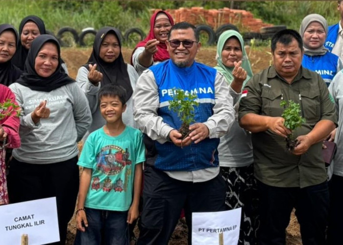 Pertamina EP Ramba Field Dorong Ketahanan Pangan Lewat Pelatihan Pertanian Organik di Desa Keluang