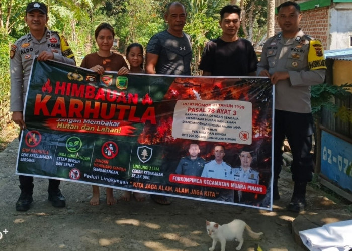 Cegah Karhutla, Polres Empat Lawang Door to Door Sambangi Warga Lewat “Makmano Karhutlah”