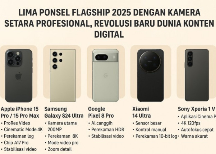 5 Ponsel Flagship 2025 dengan Kamera Setara Profesional, Revolusi Baru Dunia Konten Digital