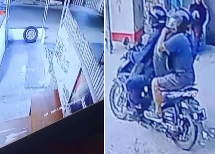 2 Pria di Palembang Terekam CCTV Curi 3 Ban Mobil, Videonya Viral di Sosial Media 