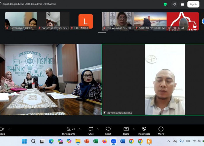 Kemenkum Sumsel Evaluasi Kinerja 14 Organisasi Bantuan Hukum, Tekankan Percepatan Layanan