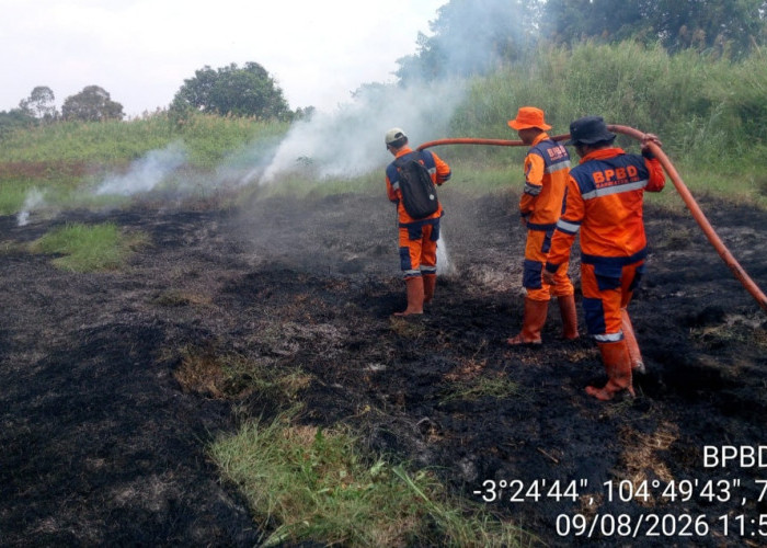 Lahan Sawit di Mulyaguna Terbakar dan Lahan Gambut Lokasi Berbeda, Tim Gabungan Berjibaku