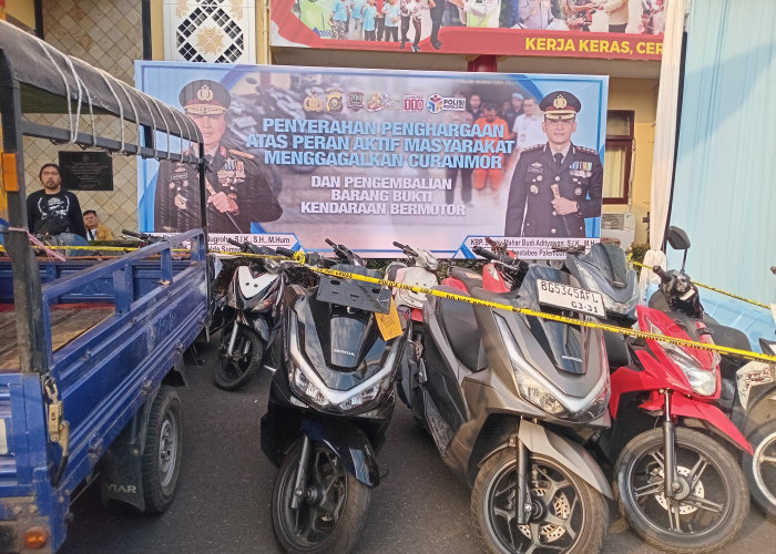 Satreskrim Polrestabes Palembang Ungkap 101 Kasus Curanmor Periode 2 Bulan, Sita 30 Motor Hasil Kejahatan 