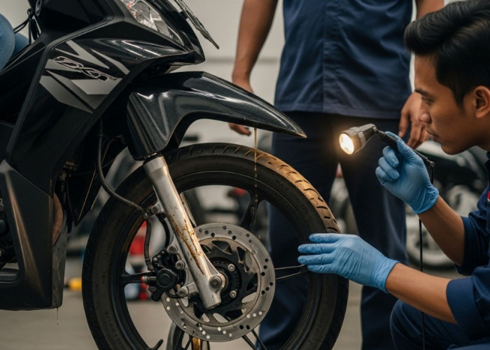 Shockbreaker Depan Mulai Bocor? Kenali Gejala Awal Sebelum Motor Sulit Dikendalikan