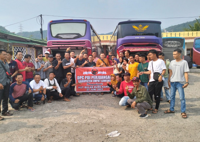 Perayaan Bulan Bung Karno, 150 Kader PDIP Empat Lawang Berangkat ke GBK