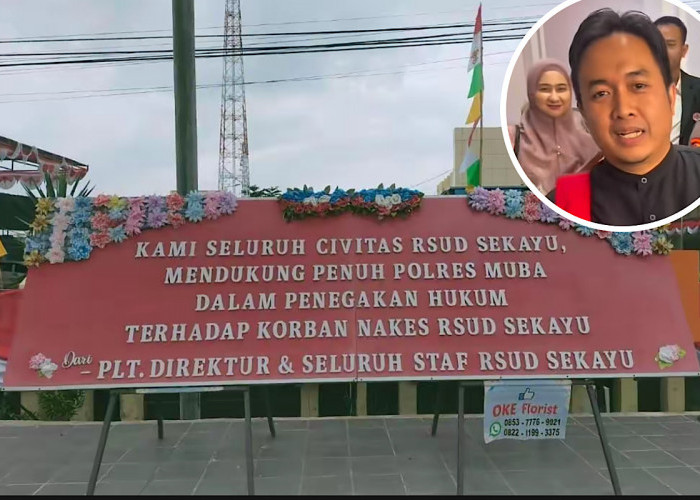 KOMPAK, Kami ‘RSUD Sekayu’ Dukung Dokter Syahpri, Kirim Karangan Bunga ke Polres
