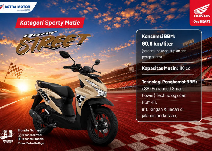 Honda BeAT Street 110 Tampil Sporty, Konsumsi BBM Diklaim Capai 60,6 Km per Liter