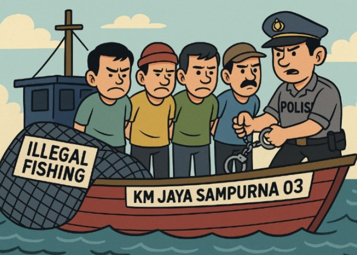4 Nelayan Banyuasin Tersangka Penangkapan Ikan Ilegal Pakai Pukat di Sungai Musi Segera Disidang