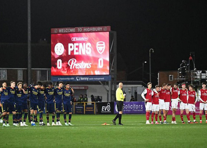 Carabao Cup - Arsenal Ditumbangkan Klub Kasta Keempat, Kalah Adu Penalti
