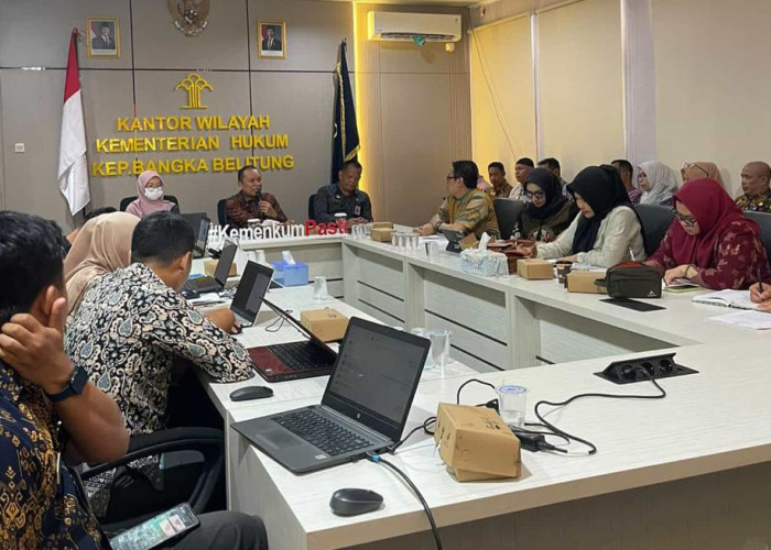 Kemenkum Babel Lakukan Harmonisasi Empat Ranperbup Kabupaten Bangka untuk Pembentukan Produk Hukum Berkualitas