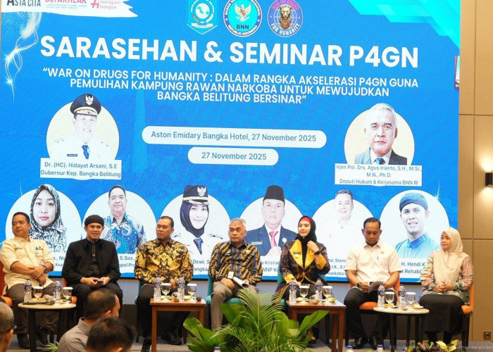 Kemenkum Babel Hadiri Sarasehan dan Seminar P4GN, Dorong Pemulihan Kampung Rawan Narkoba di Bangka Belitung