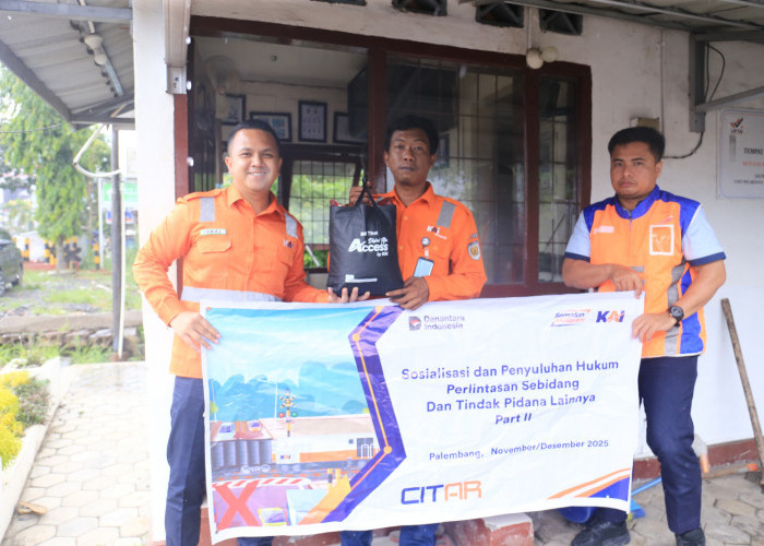 KAI Divre III Palembang Optimalkan Keselamatan Perlintasan Sebidang Jelang Angkutan Nataru 2025/2026