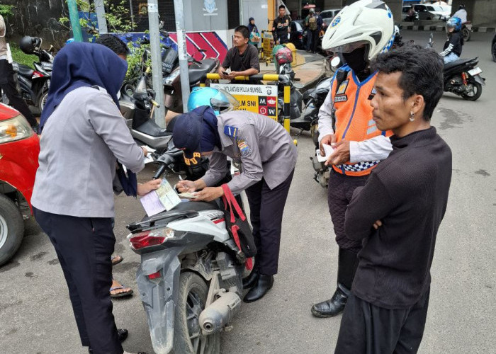 Razia Gabungan Tingkatkan PAD Palembang Sektor Pajak, Belasan Kendaraan Ditilang, Mayoritas Motor 