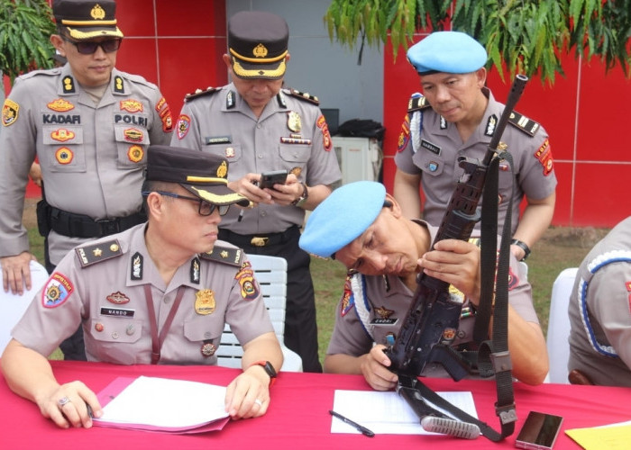 Pengawasan Diperketat, Senjata Api Personel Polda Sumsel Diperiksa