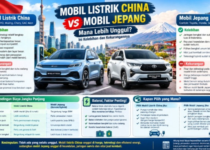 Mobil Listrik China vs Mobil Jepang, Mana Lebih Unggul? Ini Kelebihan dan Kekurangannya