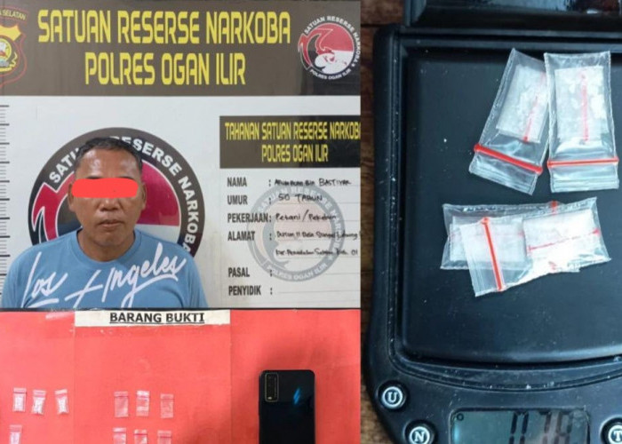 Sempat Coba Kabur Lewat Sungai, Resedivis Narkoba di Ogan Ilir Kembali Ditangkap Polisi