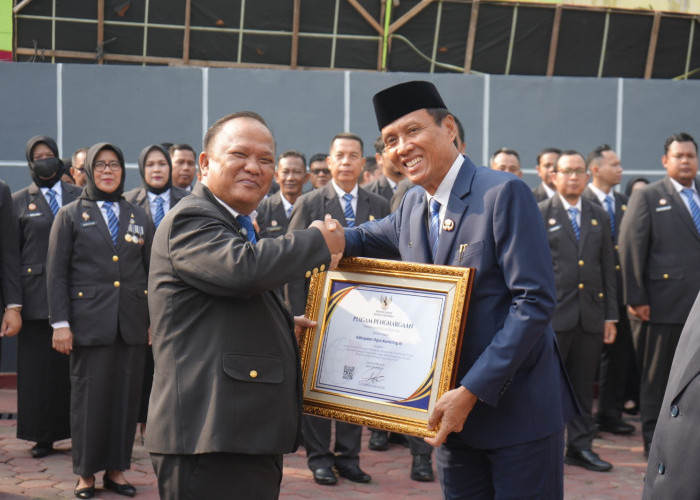 Upacara HUT Pengayoman ke-81, Kemenkum Sumsel Berikan Penghargaan kepada Pemerintah Kabupaten dan Mitra Kerja