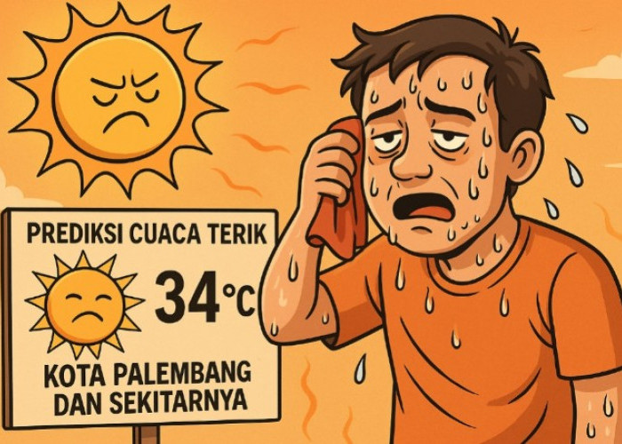Peringatan Dini Cuaca Terik Kota Palembang Diprediksi Tembus 34 Derajat Celcius, Jaga Asupan Cairan Tubuh