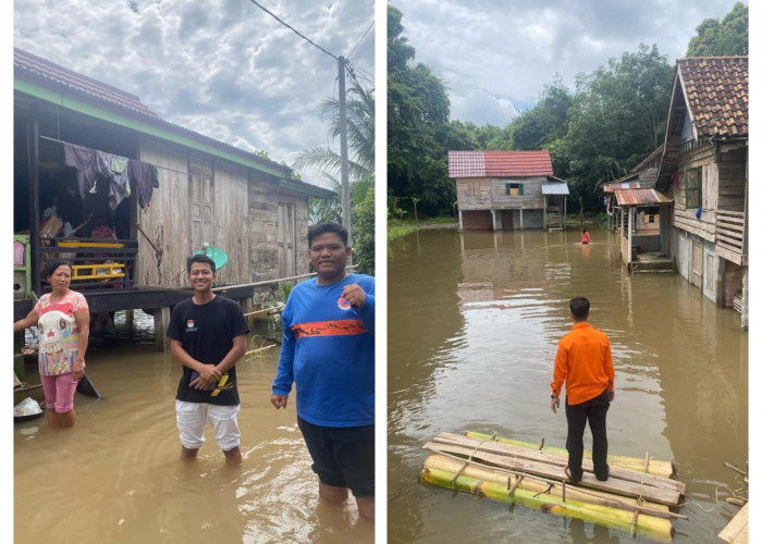 Sungai Ogan Meluap, 41 Rumah di Lubuk Keliat Ogan Ilir Terendam Banjir