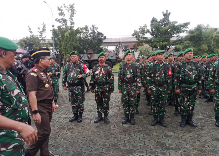 Kunker Presiden Prabowo ke Banyuasin, Dandim 0402/OKI Ikut Apel Pengamanan VVIP