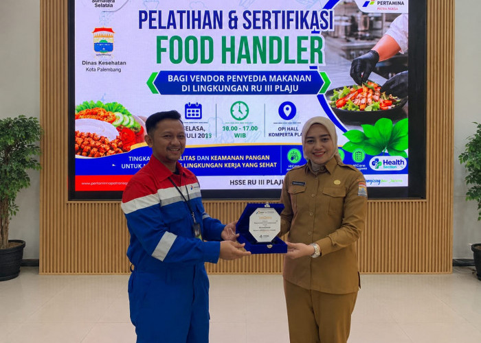 Pastikan Keamanan Pangan bagi Pekerja, Kilang Plaju Gelar Sertifikasi Food Handler Bersama Dinkes Palembang
