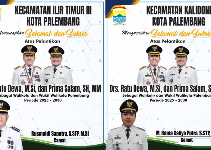 Camat IT 3 dan Kalidoni Mengucapkan Selamat Atas Pelantikan Ratu Dewa dan Prima Salam