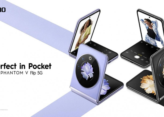 Tecno Phantom V Flip 5G Pilihan Ponsel Lipat Elegan Dibalut Desain Futuristik 