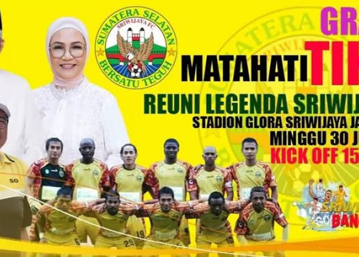 4 Lokasi Pengambilan Tiket dan Jersey Sriwijaya FC, Big Match Reuni Legend dari MataHati, Gratis!