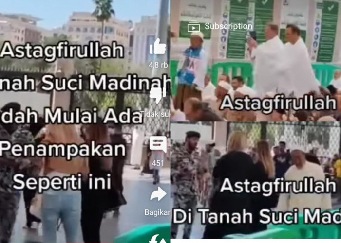 GEMPAR! 2 Turis Wanita Nekat ke Tanah Suci Madinah, Masuk Masjid Nabawi Tanpa Kenakan Jilbab, Emang Boleh?