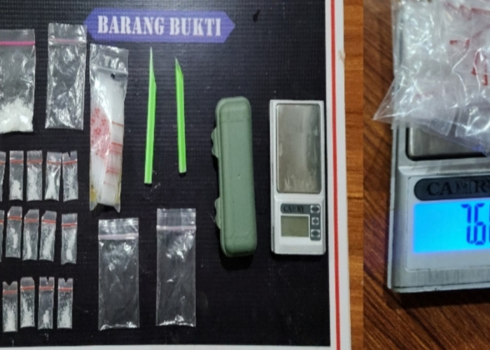 Pengedar Sabu Dibekuk di Betung, Polisi Temukan Timbangan dan 16 Paket Siap Jual