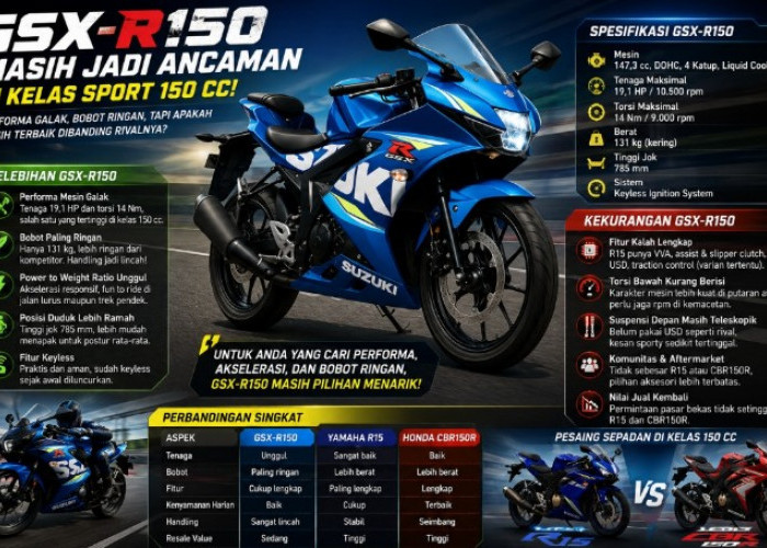 GSX-R150 Ancaman di Kelas Sport Entry-Level, Ini Kelebihan dan Kekurangannya Dibanding Rivalnya