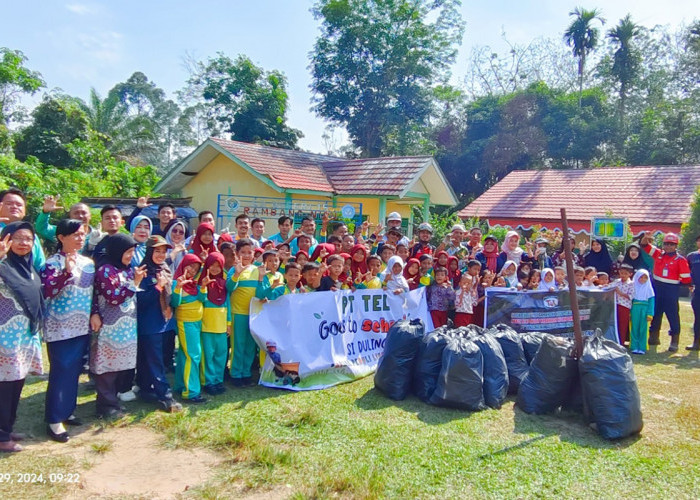 PT TeL Ajak Siswa SDN 15 Rambang Niru Peduli Lingkungan, Edukasi Pemilahan Sampah dan Pencegahan Karhutla