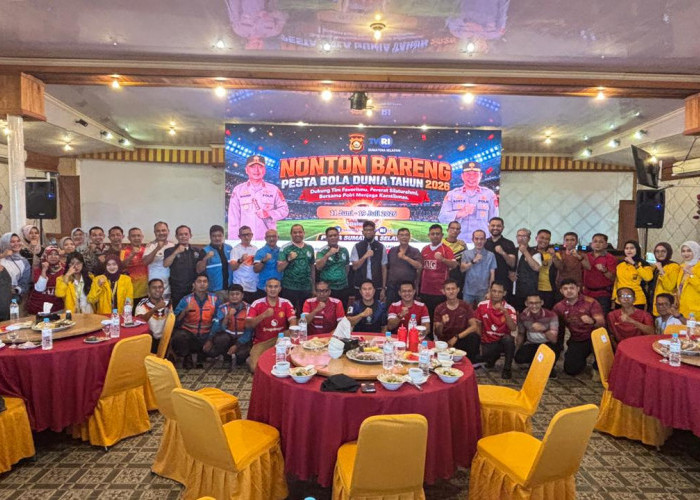 Polda Sumsel Gelar Nobar Piala Dunia 2026, Jadi Ajang Pererat Kebersamaan dan Jaga Kamtibmas