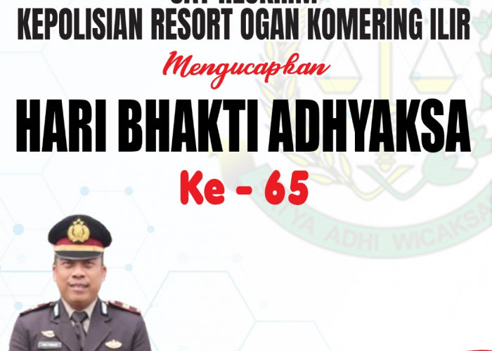 Sat Reskrim Polres OKI Mengucapkan Hari Bhakti Adhyaksa Ke-65