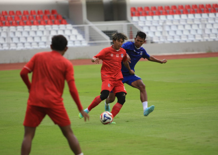 Simulasi Pertandingan Pasca Sebulan Jeda Kompetisi, Pemain Sumsel United Jaga Konsistensi Tampil Spartan 