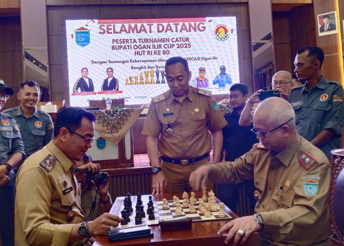 Ratusan Peserta Antusias Ikuti Turnamen Catur Bupati Ogan Ilir Cup 2025, Meriahkan HUT ke-80 RI