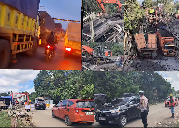 TRAUMA, Jembatan Muara Lawai Ambruk Warga Muara Enim Tolak Truk Batubara Lewat Enim III 