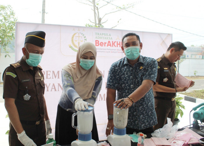 458 Butir Ekstasi dan 92,072 Gram Sabu yang Telah Berkekuatan Hukum Tetap, Dimusnahkan Kejari Ogan Ilir