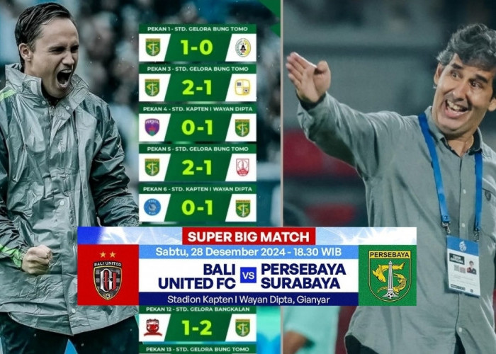 Live Indosiar Besok, Bali United Perlu Ekstra Waspada Jamu Persebaya di Akhir Putaran Pertama BRI Liga 1 2024