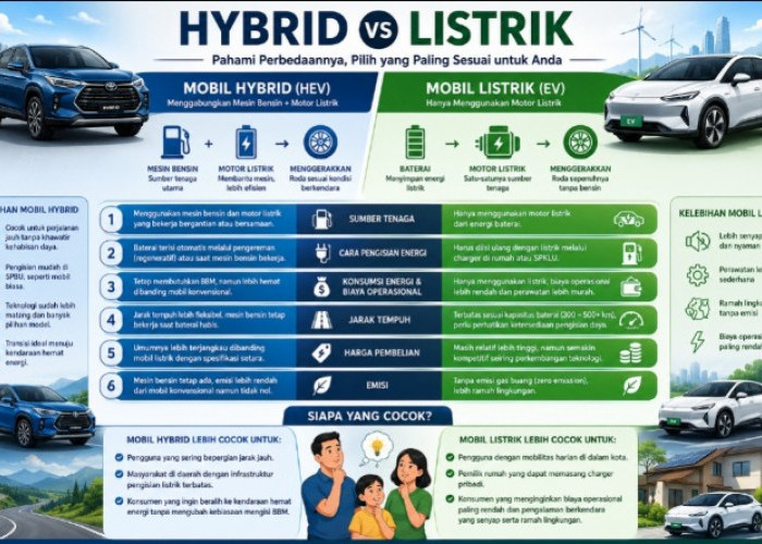 Pahami Perbedaan Mobil Hybrid dan Mobil Listrik Sepenuhnya, Sebelum Memutuskan Mana yang Layak Dibeli