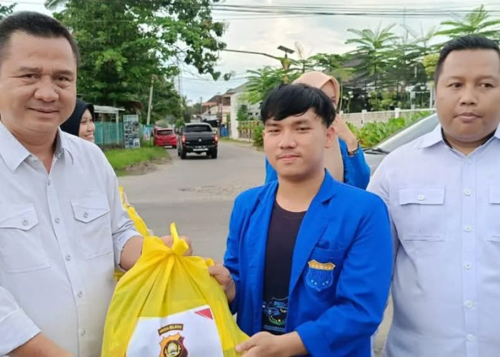 Bakti Sosial Sat Intelkam Polres Ogan Ilir, Bagikan 80 Paket Sembako untuk Organisasi Mahasiswa