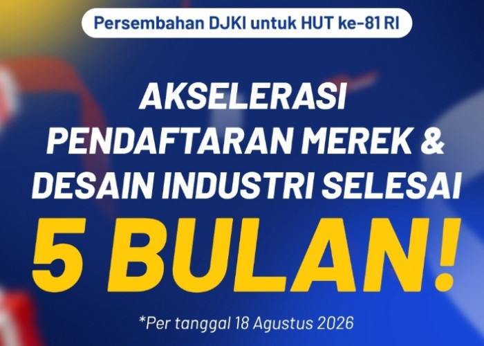 Mulai 18 Agustus 2026, Urus Merek dan Desain Industri Ditargetkan Tuntas dalam 5 Bulan