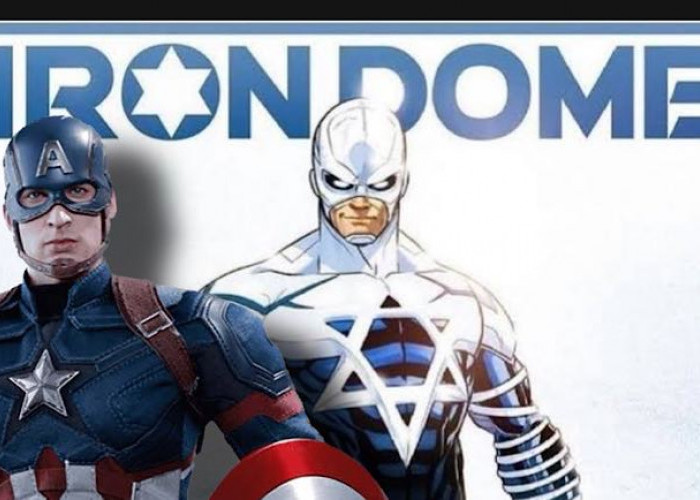 Blunder! Iron Dome Israel Digambarkan Seniman Seperti Tokoh Super Hero, Tapi Disebut Jiplak Kapten Amerika 
