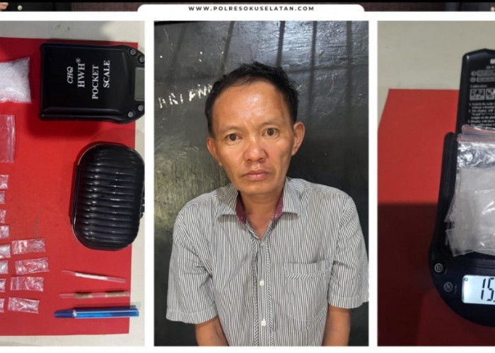 Digerebek Tengah Malam, Pengedar Sabu di OKU Selatan Tak Berkutik, 14 Paket Disita