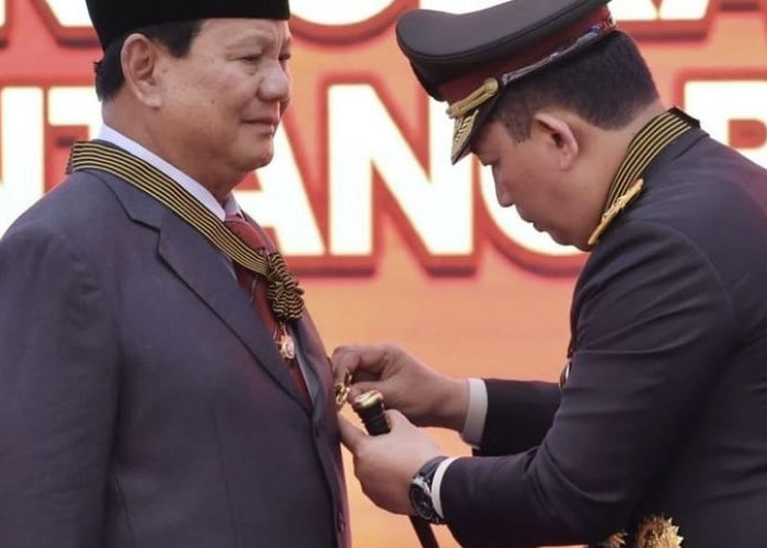 Ini Alasan Menteri Pertahanan Prabowo Subianto Terima Penghargaan Bintang Bhayangkara Utama