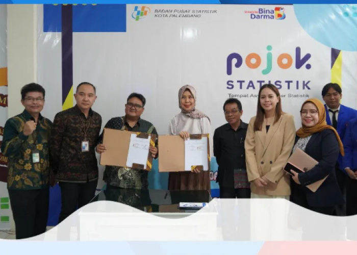Buka Pojok Statistik, Rektor UBD Palembang Beri Edukasi Mahasiswa dan Akademisi