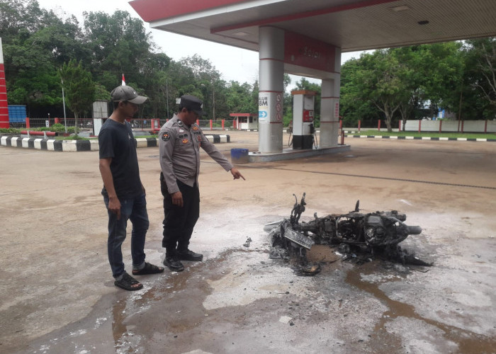 Sepeda Motor Terbakar di SPBU Pampangan OKI Usai Isi BBM, Ini Penyebabnya! 