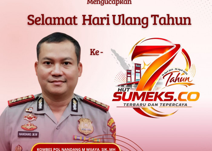 Kabid Humas Polda Sumsel Mengucapkan Selamat Hari Ulang Tahun ke-7 SUMEKS.CO Tahun 2026